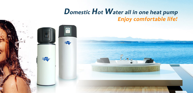 Blueway hot water heat pump banner